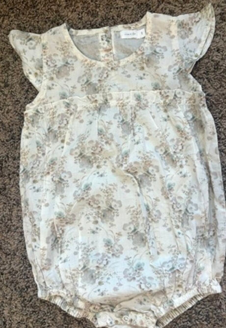 Jamie Kay Floral Organic Cotton Floral Print Romper Size 3 Years
